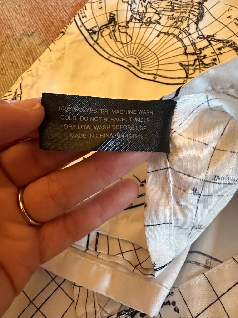 Max Studio Twin Sheet Sets with Black Globe Map